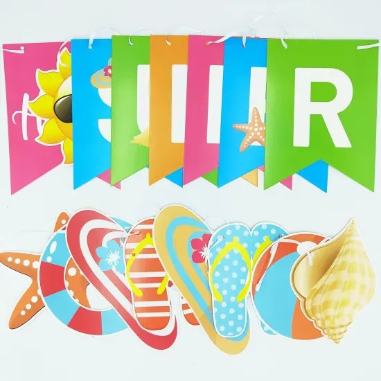 Hello Summer Banner and Beach Patterns Banner {2}