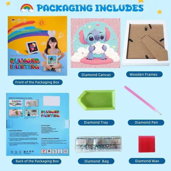 Cute Small Diamond Art Kits for Adults with Wooden Frame {3}