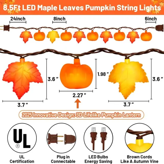 Fall String Lights - 8.5Ft LED {5}