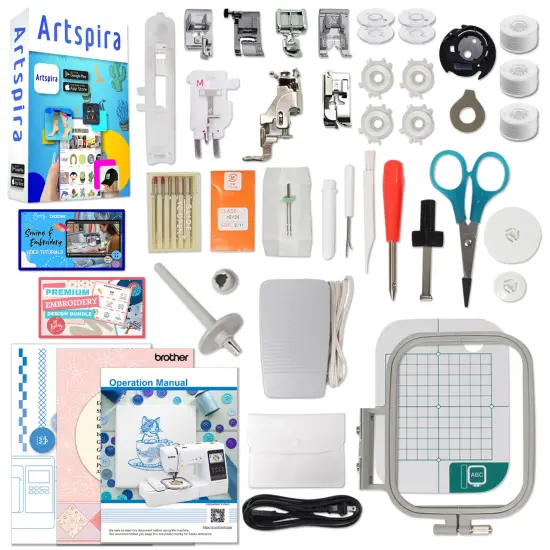 Brother SE700 Embroidery & Sewing Machine w/ 4" x 4" Hoop & 40+ Accessories {3}