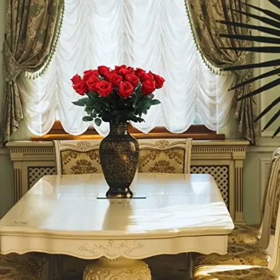 30" Premium Red Silk Rose Bud - Lifelike Bloom, Elegant Floral D&eacute;cor, Perfect for Arrangements, Events & Home Displays - Ideal for All Seasons, Floral Home by Artificial Flowers {6}