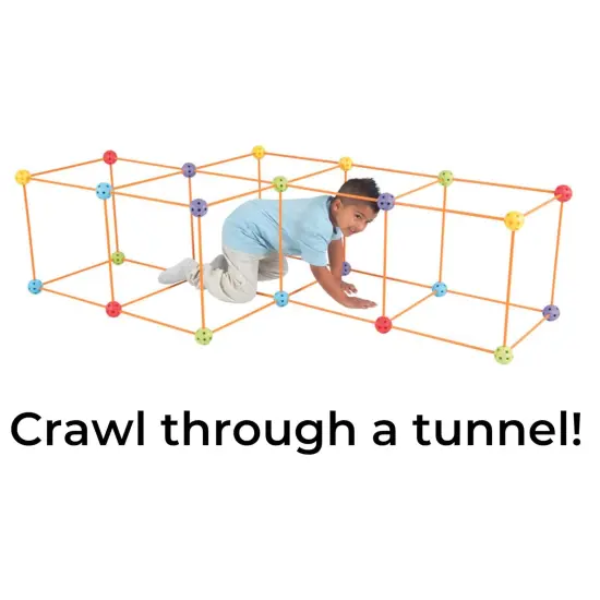 Everest Toys: Crazy Forts! Multi Color - 69pc Rod & Ball Fort Building Playset, STEM Toy, Indoor & Outdoor, Create Your Own Structures, Kids Ages 5+ {3}