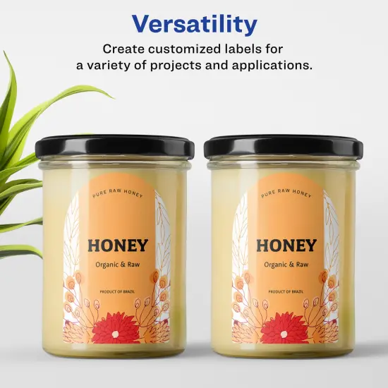 Avery Glossy White Arched Labels with Sure Feed, 3" x 2-1/4" {2}