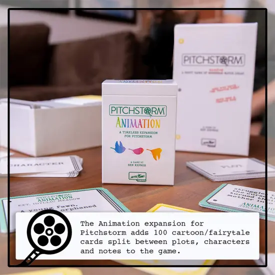 Pitchstorm: Animation Deck - A Timeless Expansion, 100 Themed Cards, Movie Pitching Party Card Game {3}