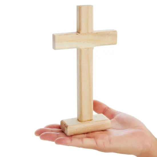 Wood Crosses for Crafts, Wooden Cross (8.7 in, 3-Pack) Brown {6}