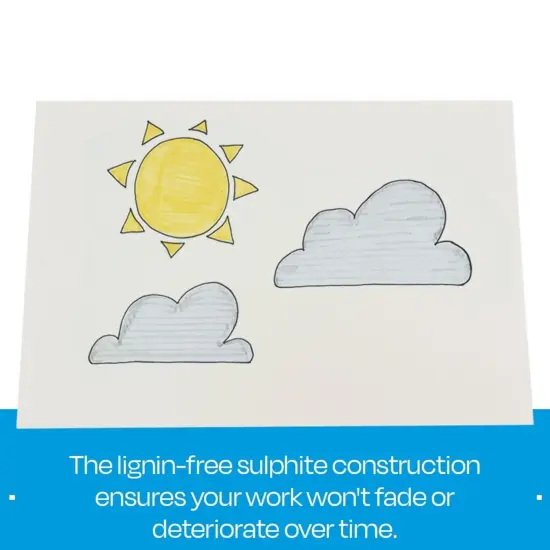 Sax Sulphite Drawing Paper, 80 lb, 24 x 36 Inches, Extra-White, Pack of 250 {7}