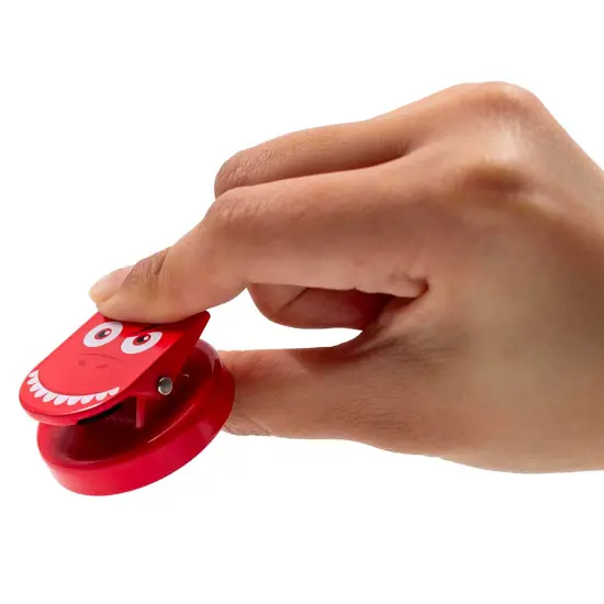 Junior Learning: Clever Clips - Dinos - 4pc Fun Pack, Strong Magnetic Back, Colorful Dinosaur Face Clips, Fridges & Magnetic Boards, Home & School {3}