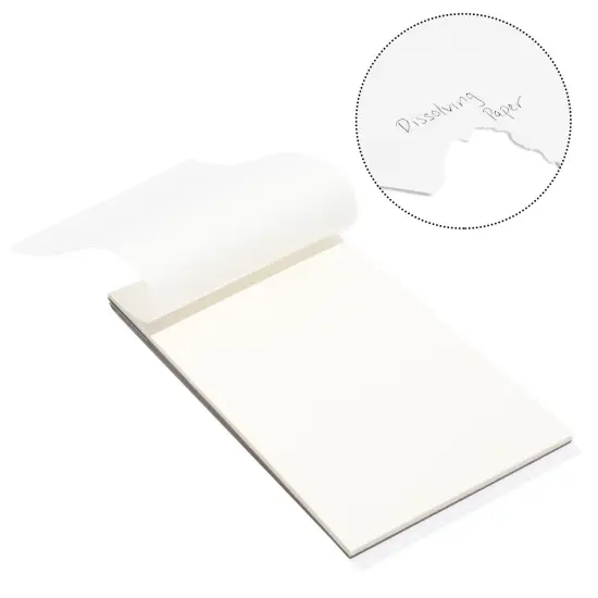 Juvale Spy Paper Dissolving Note Pad (4.25 x 2.75 in., 2 Pack) White {3}