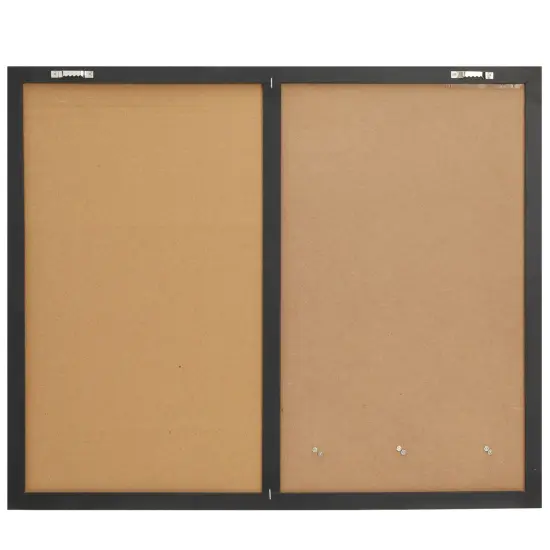 Juvale Message Command Center & Wall Mounted Organizer, Family Office Whiteboard, Chalkboard, Cork Board Combo, Mail Inbox Sorter, Key Hooks & Magnets (21.9 x 18.2 x 0.6 inch) Black {6}