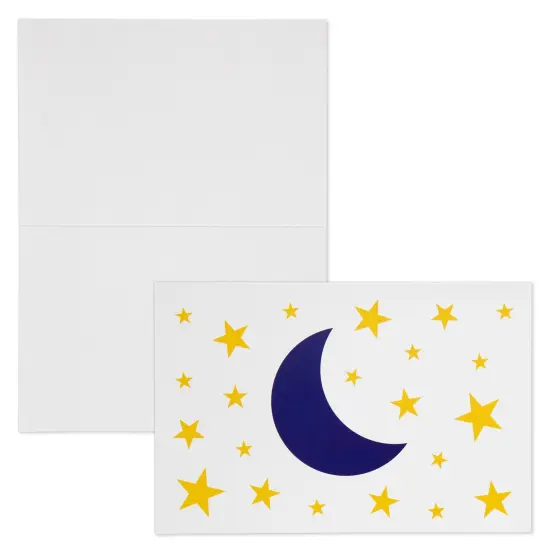 48 Pack Moon and Stars Greeting Cards with Envelopes for All Occasions, Blank 4x6 Thank You Note Cards for Baby Shower (6 Designs) Multicolor {5}