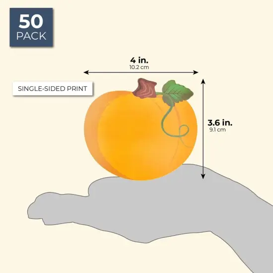 50 Pack Thankful for Table Place Cards, Thanksgiving Pumpkin Cutouts for Dinner and Party Orange {2}