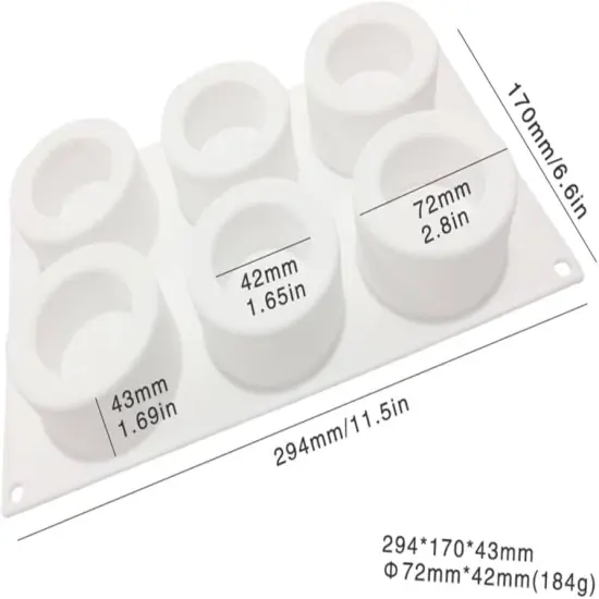 6 Hole French Dessert Silicone Mold {6}