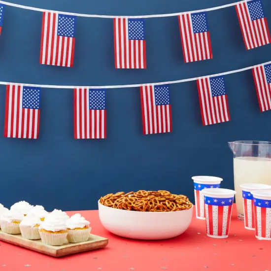 Juvale 24 Pack USA American Flag Lapel Pins, Patriotic US Flag Pins for July 4th, National Day, Celebrations & Decorations (0.7 x 0.38 x 0.6 Inches) Red {3}