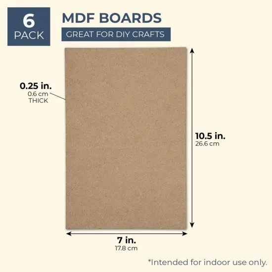 Mdf Board, 7 X 10.5 inches (6 Pack) {2}