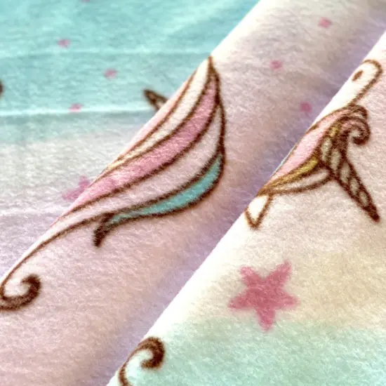 Unicorn Stars Anti-Pill Premium No-Sew Throw Fleece Fabric Kit (50x60) {3}