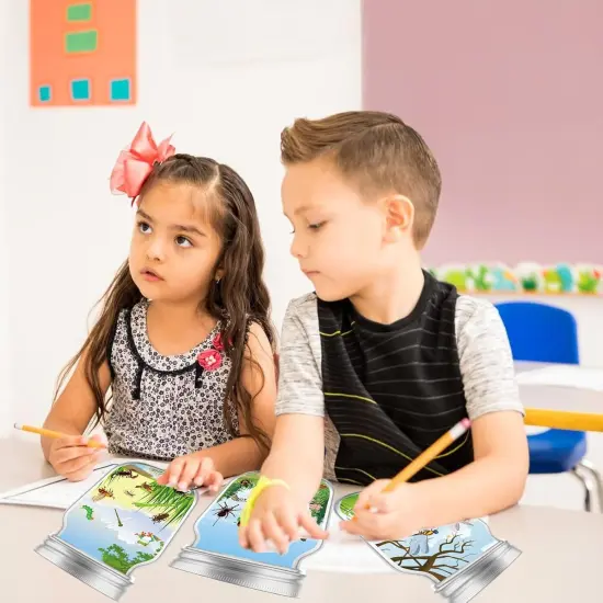 Spring Crafts for Kids - 24PCS Insects Stickers Scene DIY Summer Craft Jar Sticker {4}