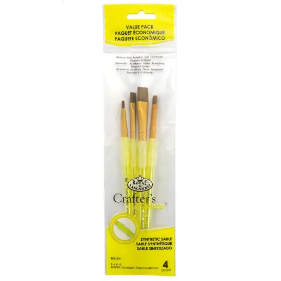 RCC 219 | Crafter's Choice™ 4pc Synthetic Sable Shader Brush Set {1}