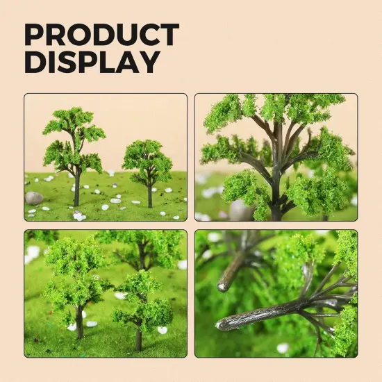 20 Pcs Model Trees Miniature Tree, Fairy Garden Plant Ornament Model Train Scenery Architecture Green Tree Model {4}