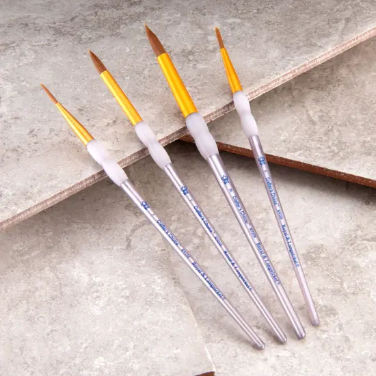 RCC 237 | Crafter's Choice&trade; 4pc Brown Taklon Round Brush Set {2}