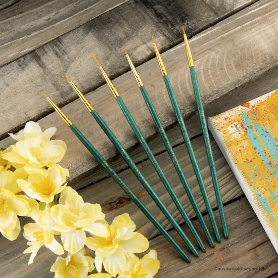 RSET-9139 | 6pc Golden Taklon Variety Brush Set {3}