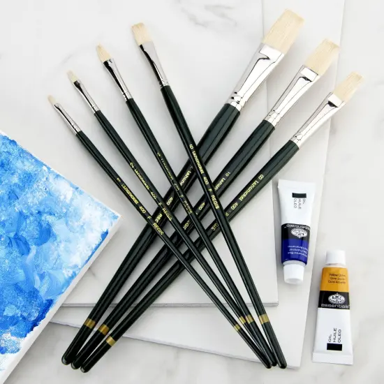 RSET-400F | Regis&trade; 7pc Oil & Acrylic Flat Brush Set {5}