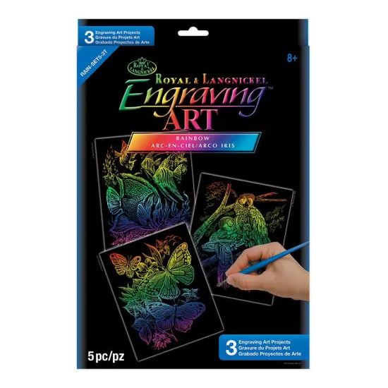 RAIN-SET5 | Engraving Art&trade; 5pc 3-Project Rainbow Foil Set {1}