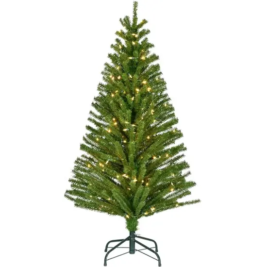 3' Prelit Tabletop Christmas Tree with Burlap Base Festive & Ready to Shine {3}