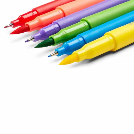 KINGART&reg; Twin-Tip&trade; Brush & Fine Markers, Set of 12 Unique Colors {2}