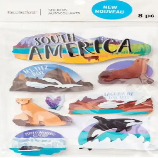 Recollections South America Dimensional Stickers {1}