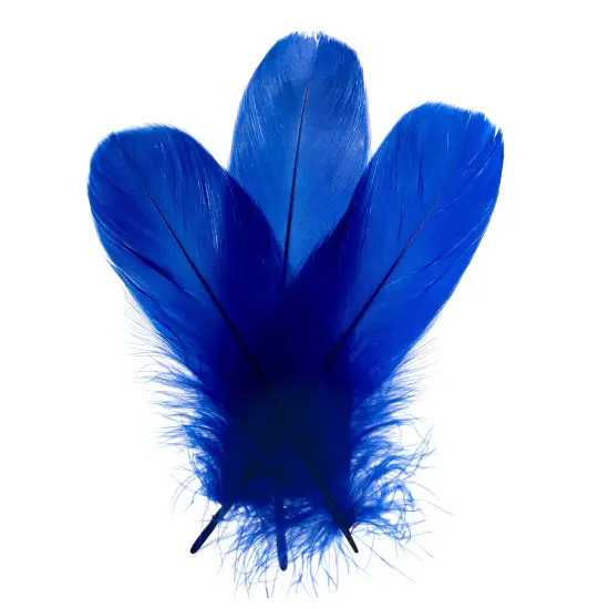 John Bead 5-7in Goose Feathers (3 Headers, 18g) Royal Blue {2}
