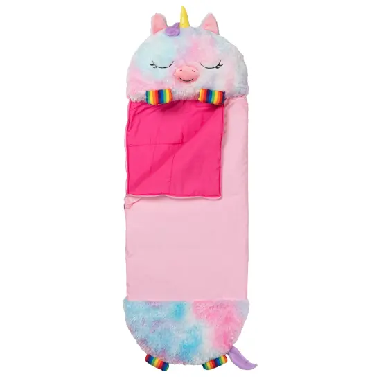 Happy Nappers: Pillow & Sleepy Sack: Medium - Rainbow Unicorn - 54 x 20", Plush Animal Character, 2-In-1 Pillow Sleeping Bag, Play, Kids Ages 3+ {1}
