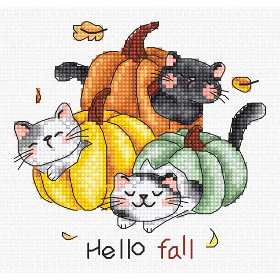 Letistitch Hello Fall Counted Cross-Stitch Kit Multi {1}