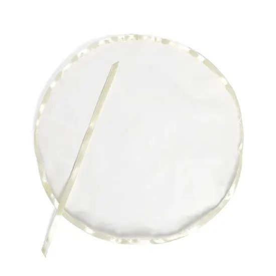 Ivory Organza Circles with Satin Edges 10" {3}