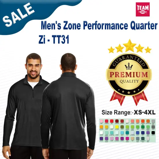 Team 365&reg; Men's Zone Performance Quarter Zip SP ATHLETIC GOLD {2}