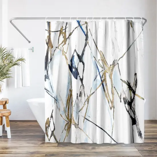 Americanflat 71" x 74" Shower Curtain, Moonstruck I by PI Creative Art {1}