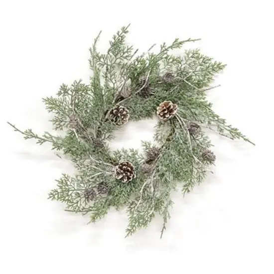 Durham Cedar Birch Pinecone Candle Ring 3.5" {1}