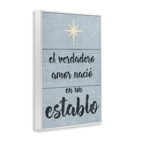 Stupell Industries Amor Verdadero en un Establo Framed Giclee Art White Framed {3}