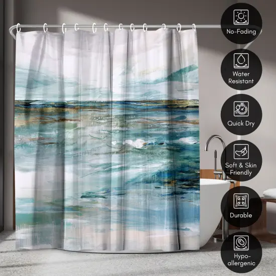 Americanflat 71" x 74" Shower Curtain, Midnight Clear II by PI Creative Art {4}