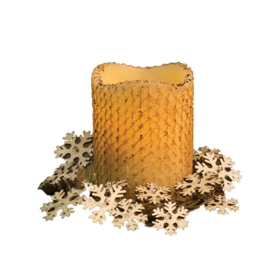 Glitter Vintage Snowflake Ring 3.5" {1}