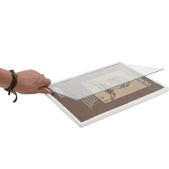 Ambiance Picture Frame Glass and Backing 11x14" - 6 Pack &ndash; 2mm Thick Glass Sheets with White Corrugated Cardboard Backing &ndash; Replacement Glass for Open-Back Frames {6}