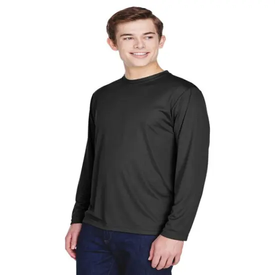 Team 365&reg; Men's Zone Performance Long-Sleeve T-Shirt SPORT DARK NAVY {4}