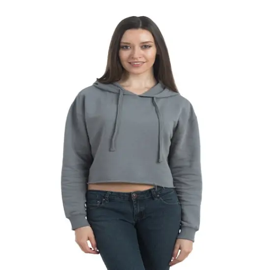 Lane Seven&reg; Ladies' Cropped Fleece Hoodie {3}