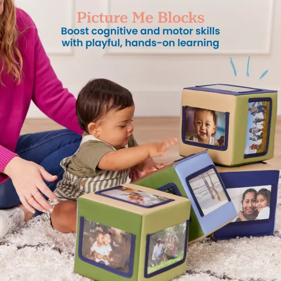 Picture Me Blocks, Activity Cubes, 4-Piece Earthtone {3}
