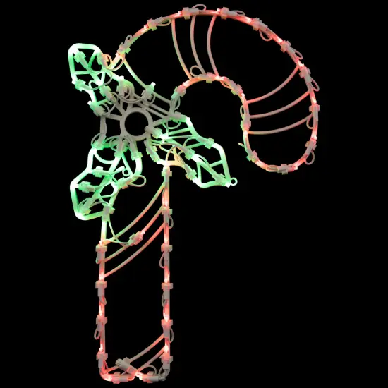 Northlight LED Lighted Candy Cane Christmas Window Silhouette - 18" - Red and Green {1}