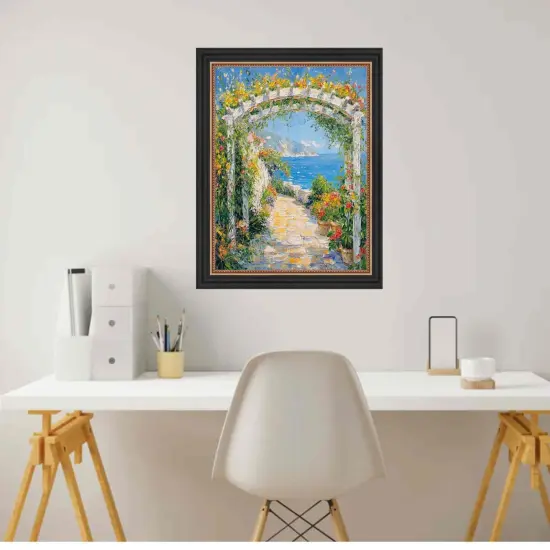 Modern Black Scoop With Gold Bead Picture Frame 16x24 frame {7}