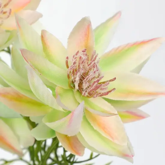 3Pcs Green-Pink Artificial Flowers Silk Centerpiece {3}