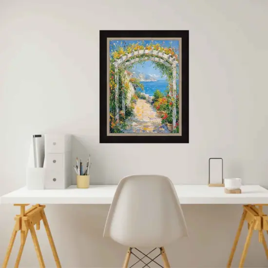 Cafe Wood With Silver Lip Picture Frame 8.5x11 frame {4}