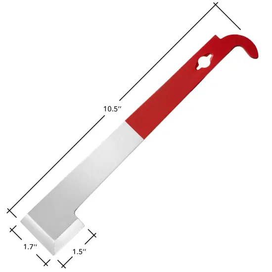 Honey Keeper 2-Pack Stainless Steel J Hook Bee Hive Tool, 10-1/2 inch Frame Lifter and Scraper, Beekeeping Equipment Red {3}