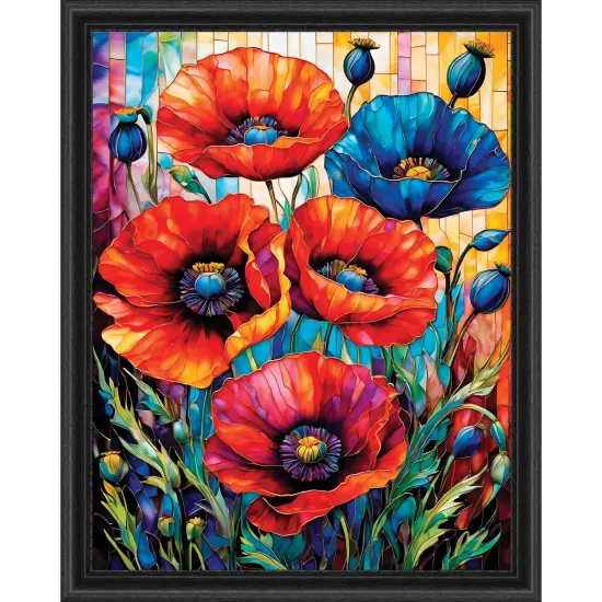 Sunrays Creations Needlearts Mosaic Poppies Counted Cross-Stitch Chart Multi {1}