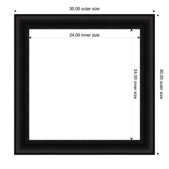 Parlor Framed Dry Erase Magnetic Board Black {4}